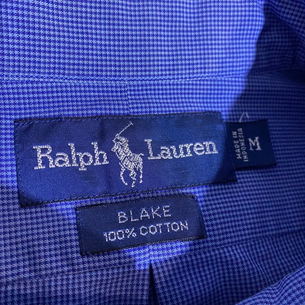 Lot of 2 Polo Ralph Lauren Blake Mens Medium Short Sleeve Button Down Shirts